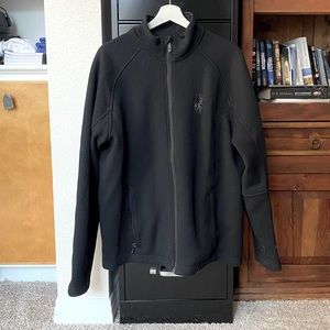 Spyder Core Zipper Zip Up Sweater Black Classic Timeless - L